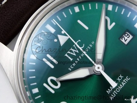 MIROTIME 0511 ZipUp Pilot Mark XX BLSF 1:1 Best Edition Green Dial on Brown Leather Strap MIYOTA 7019